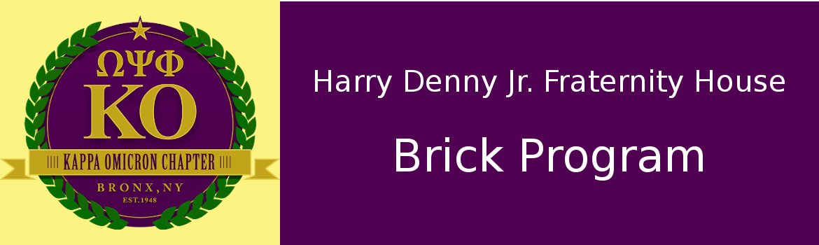 Harry Denny Jr. Fraternity House Brick Program